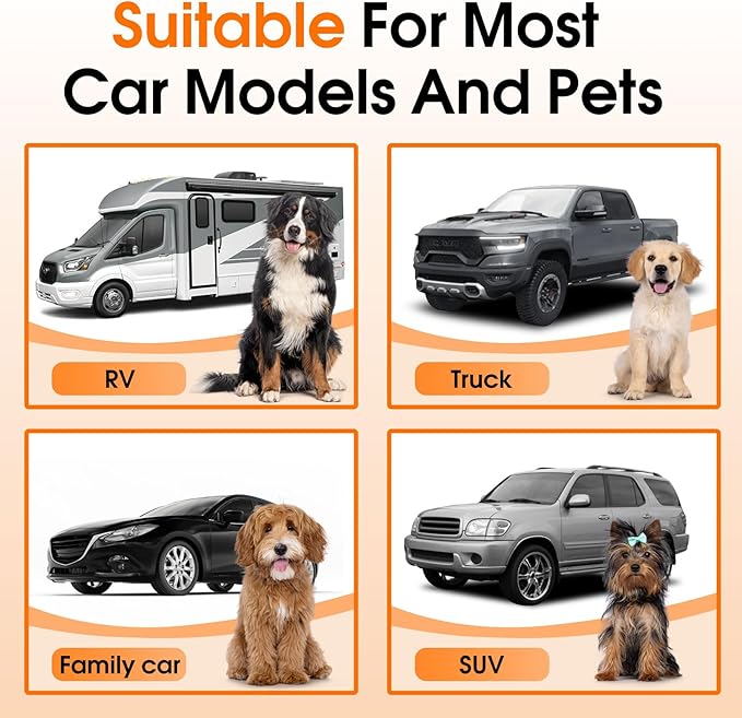 NECKORY Dog Car Seat Cover, Front Dog Car Seat Cover Nonslip Scratch-Proof Waterproof Pets Car Seat Covers SUV, Trucks, Sedans Car Seat Protector for Dogs - M, Black