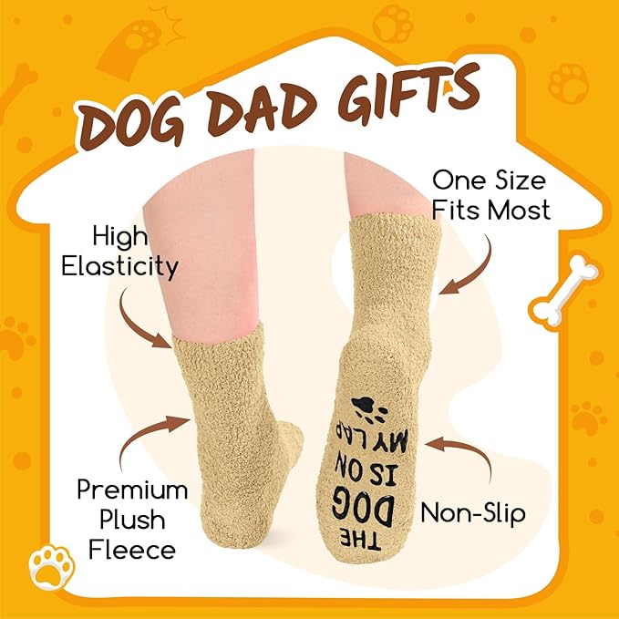 HAPPYPOP Dog Socks for Mom Dad - Dog Lovers Gifts for Women Men, Pet Lover Christmas Gifts