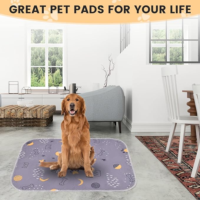 UPSKY Washable Pee Pads for Dogs 1 Pack 72” x 72” Reusable Puppy Pads Waterproof Pet Training Pads, Non-Slip Dog Mats Fast Absorbent Whelping Pads for Playpen, Potty, Crate, Bed
