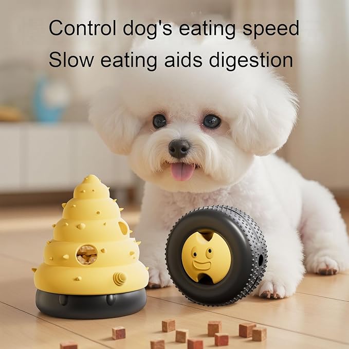 Treat Dispensing Dog Toys, Silicone Interactive Dog Feeder, Creative Conch Design, Anti Boredom,Treat Dispensing Slow Feeder, for Small, Medium, Large Pets to Keep Them Busy