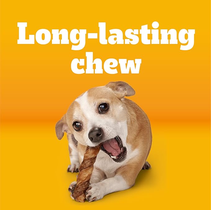 Pedigree Twisty Chews Small Long-Lasting Dog Treats Chicken & Beef Flavor, 9.17 oz. Pouch (10 Count, Pack of 5)