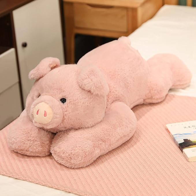 ronivia Weighted Stuffed Animals, Weighted Pig Stuffed Animal Toy Cute Pink Pig Plush Pillow Weighted Plush Animals Toy, 11.8"