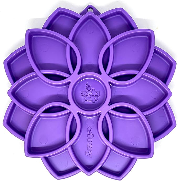 SodaPup Mandala eTray – Durable Slow Feeder Tray Made in USA from Non-Toxic, Pet-Safe, Food Safe Material for Mental Stimulation, Calming, Avoiding Overfeeding, Slow Eating, Healthy Digestion & More