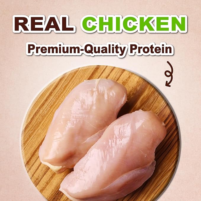 A Freschi srl Chicken Dog Treats, All Natural, Healthy & Easily Digestible, Grain-Free Puppy Chews, Low-Fat, Human Grade Training & Rewards Dog Snacks, Chicken Sticks, 24 oz Pack