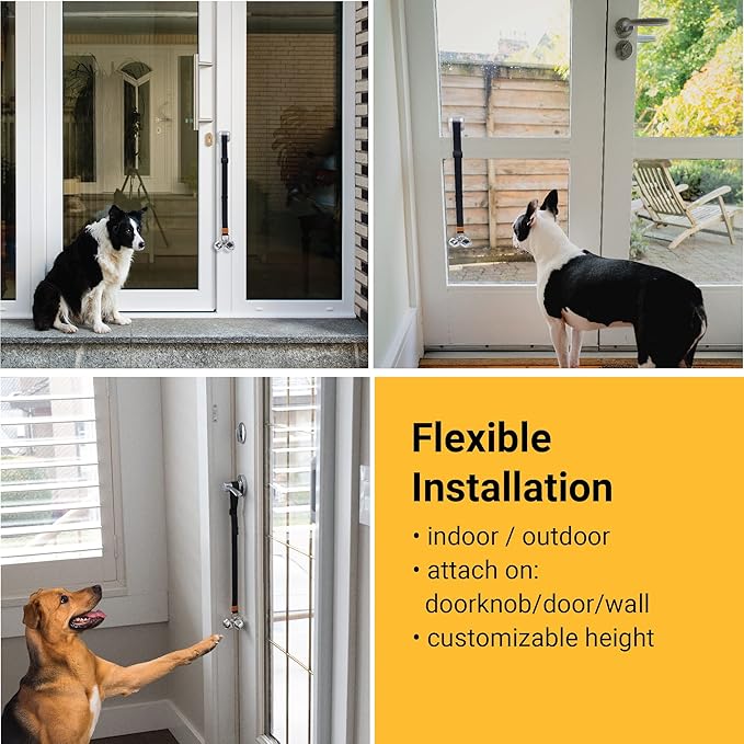 SVD.PET Puppy Bell Doorbell, Dog Bell for Potty Training, Attach to doorknob or Anywhere Near The Door, Length and Height Adjustable (Blue)