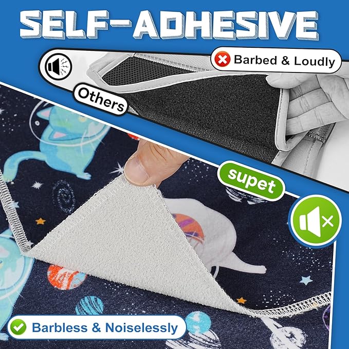 Supet Cat Grooming Wrap for Cutting Nails, 2025 Self-Adherent Cat Wrap, Anti-Escape Calming Cat Swaddle Wrap for Medicine, Nail Clipping, Teeth Brushing, Ear Cleaning (Space, L)