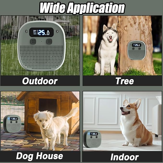 Anti Barking Device with Remote Control, 5 Modes & 2000 mAh Rechargeable Ultrasonic Dog Barking Control Devices, 50Ft Bark Box to Stop Dog Barking, Waterproof Bark Deterrent Device for Indoor Outdoor