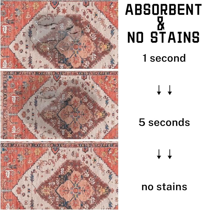 Absorbent Pet Dog Bowl Mat for Food and Water, Pet Cat Food Feeding Mat with Non Slip Rubber Backing, Dog Food Mats for Floors Waterproof, 12"x20"