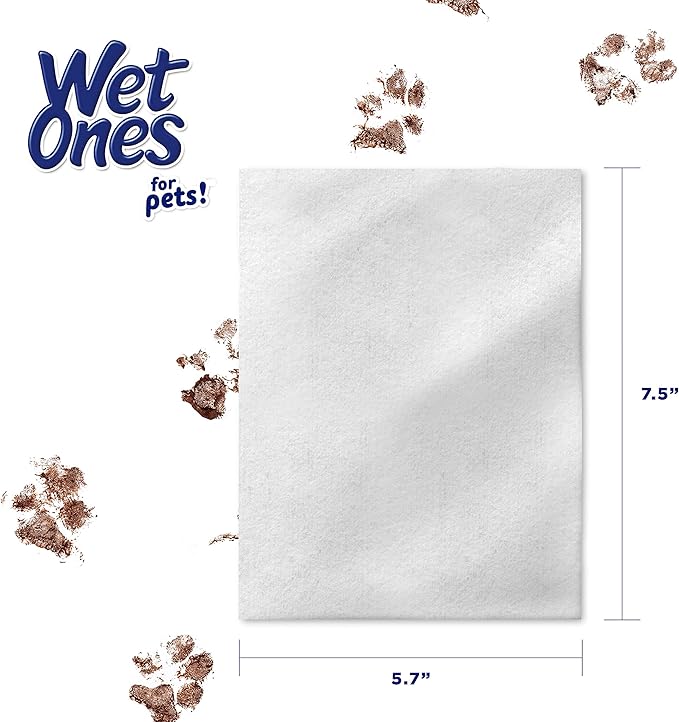 Wet Ones for Pets Freshening Multipurpose Wipes for Cats with Aloe Vera, Fresh Scent - Easy to Use Cat Cleaning Wipes for Pet Grooming in Canister, 50 Count - 3 Pack