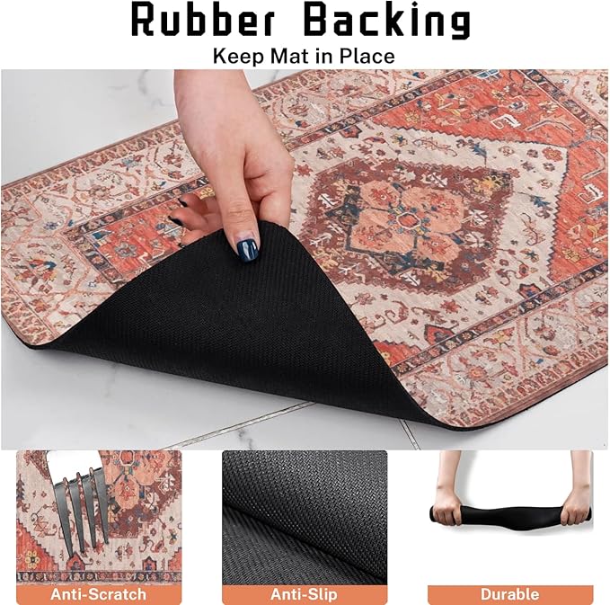 Absorbent Pet Dog Bowl Mat for Food and Water, Pet Cat Food Feeding Mat with Non Slip Rubber Backing, Dog Food Mats for Floors Waterproof, 12"x20"