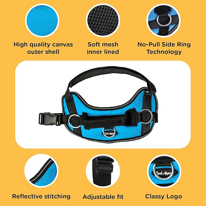 Bark Appeal Pink Camo No-Pull Dog Harness for Extra Small Sized Pets – Adjustable, Reflective Vest with 3 Leash Clips for Added Control, Easy Walks & Training – XS