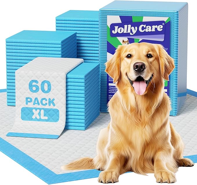 Extra Large Puppy Dog Pee Pads 28" x 34"-60 Count, Super Absorbent Disposable Dog Training Pads, Quick Drying, Leak-Proof, Ultra Thick Potty Pads for Dogs, Puppies, Doggie, Cats, Rabbits