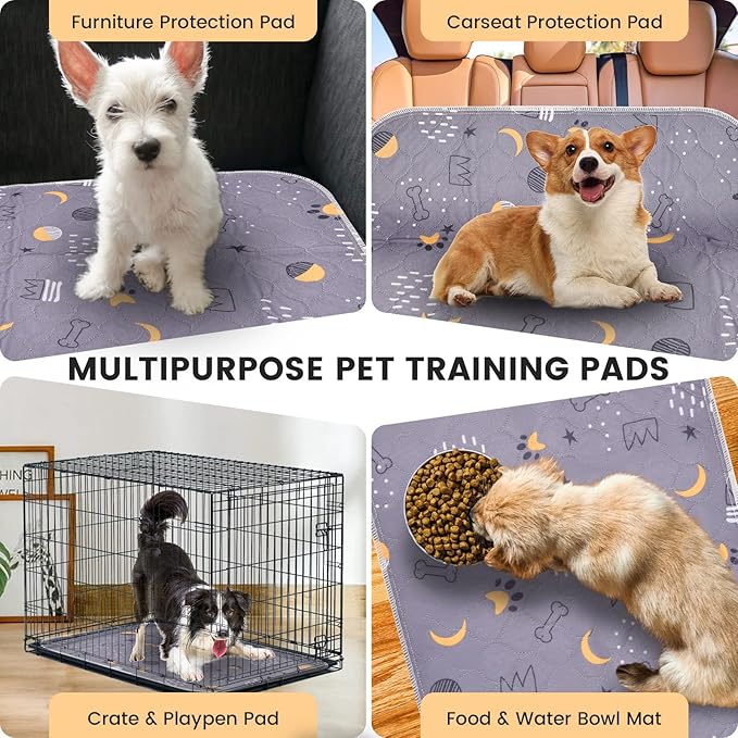 UPSKY Washable Pee Pads for Dogs 1 Pack 72” x 72” Reusable Puppy Pads Waterproof Pet Training Pads, Non-Slip Dog Mats Fast Absorbent Whelping Pads for Playpen, Potty, Crate, Bed