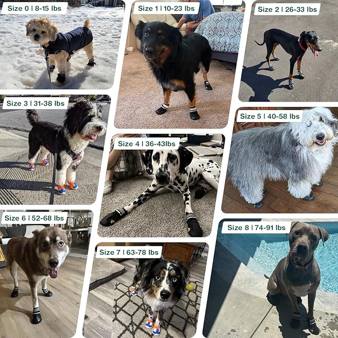 Dog Shoes for Small Dogs, Puppy Dog Boots for Winter Snow, Hot Pavement, Dog Booties & Paw Protectors Black Size 2