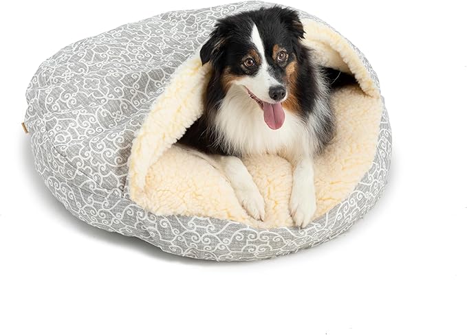 Snoozer Luxury Cozy Cave Pet Bed, Wag Collection, Extra Large - Ramey Gray