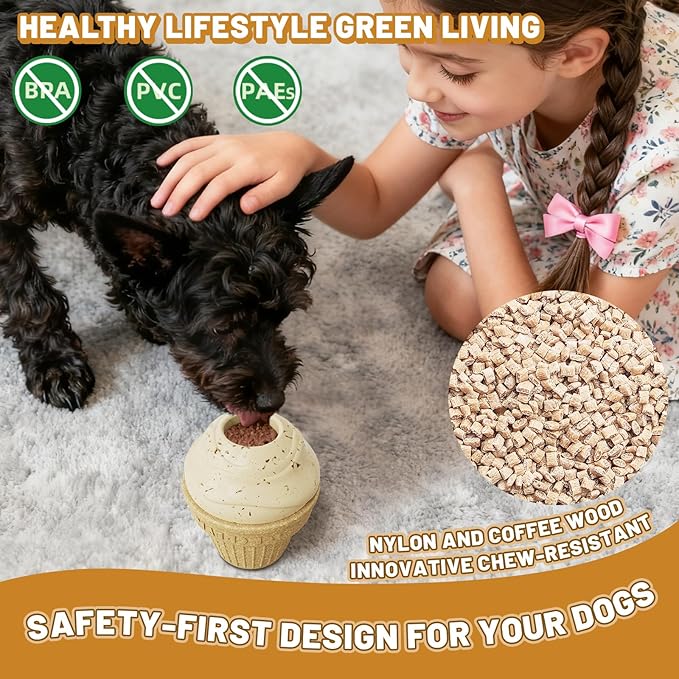 BURIESUR Indestructible Frozen Treat Dispenser Dog Chew Toy, Interactive Enrichment Dog Toy for Small Medium Large Dogs.Dog Puzzle Toy for Indoor Outdoor Play