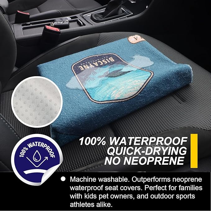 LoyaGour Back Seat Cover for Car Trucks Van SUV,Waterproof Rear Bench Towel Seat Covers for Dogs and Kids,Automotive Backseat Protector (National Parks)