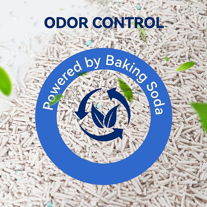 OPET Mixed Tofu Cat Litter - 18lb Strong Clumping Litter, Mixed Tofu and Bentonite, 99.9% Dust Free and Flushable Cat Litter, Natural Sustainable Ingredients Odor Control, Low Tracking（18lb, Fresh）