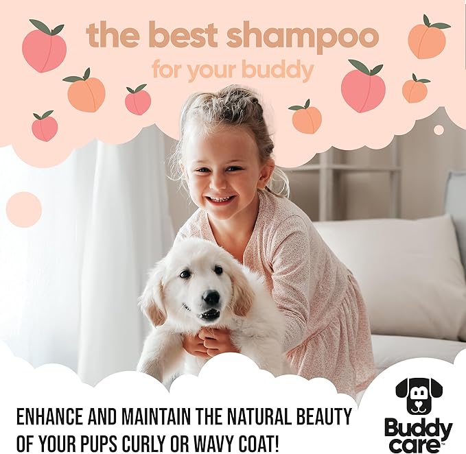Curly Coat Dog Shampoo by Buddycare | Deep Cleansing Shampoo for Dogs | Fresh Scented | with Aloe Vera and Pro Vitamin B5 (169.07oz)