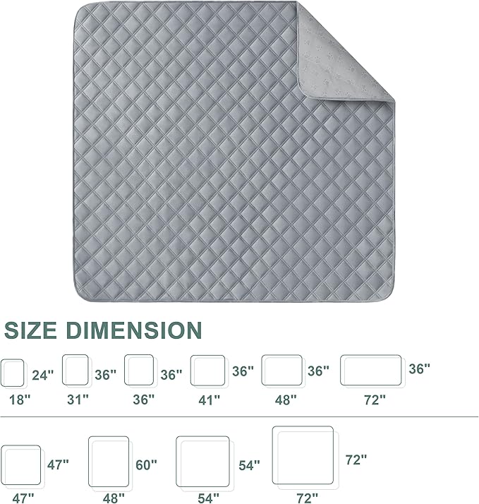 Eterish Reusable Washable Pee Pads for Dogs Large/Extra Large 36'' x 41'' 2 Pack, Absorbent Pet Puppy Dog Training Pads Non-Slip, Waterproof Whelping Potty Pads for Dogs Leak-Proof