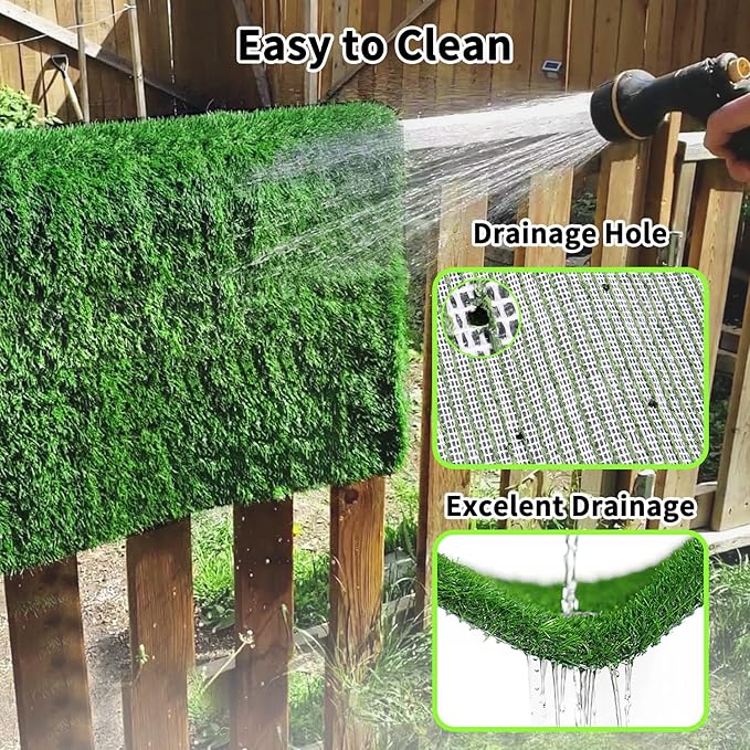Grass Pad for Dogs 51.2 x 31.5 inches - Strong Absorbency Soft Artificial Grass for Pets Potty Training - Easy to Clean - for Dog Indoor Outdoor Use (1 Pack)