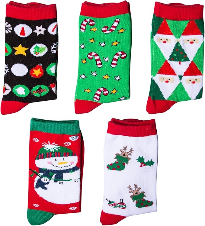 Chalier Womens Funny Socks Cozy Cute Printed Patterned Fun Sock Novelty Cat Dog Socks for Women