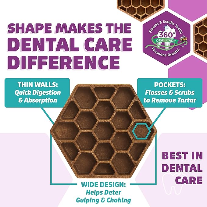 Yummy Combs Dog Dental Treats – Vet VOHC Approved – Delicious Chicken Protein – Removes Tartar with Cleaning Comb Shape – Dental Dog Treats for Extra Small Dogs (24oz, 96 Count)