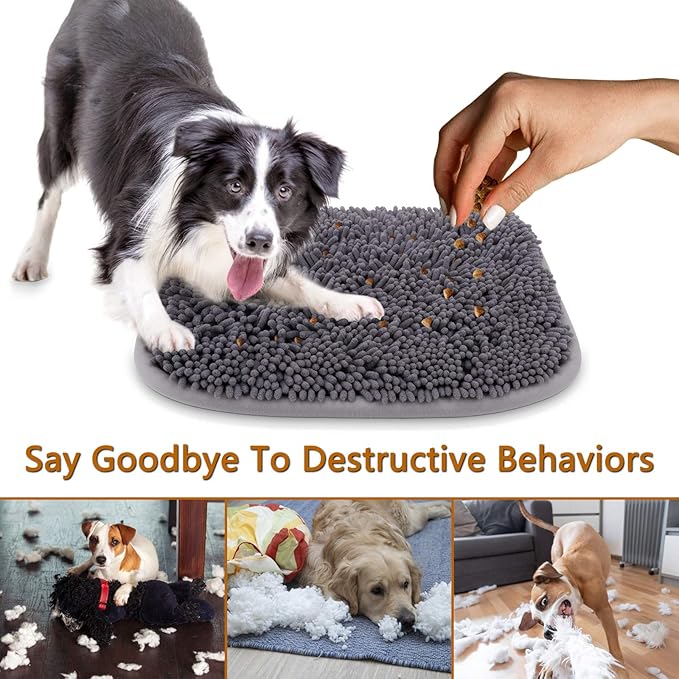 Snuffle Mat for Dogs, 20'' x 28'' Dog Sniffing Interactive Feeding Game Boredom, Puzzle Toys Encourages Natural Foraging Skills and Stress Relief Small/Medium/Large Dogs(20'' x 28'')