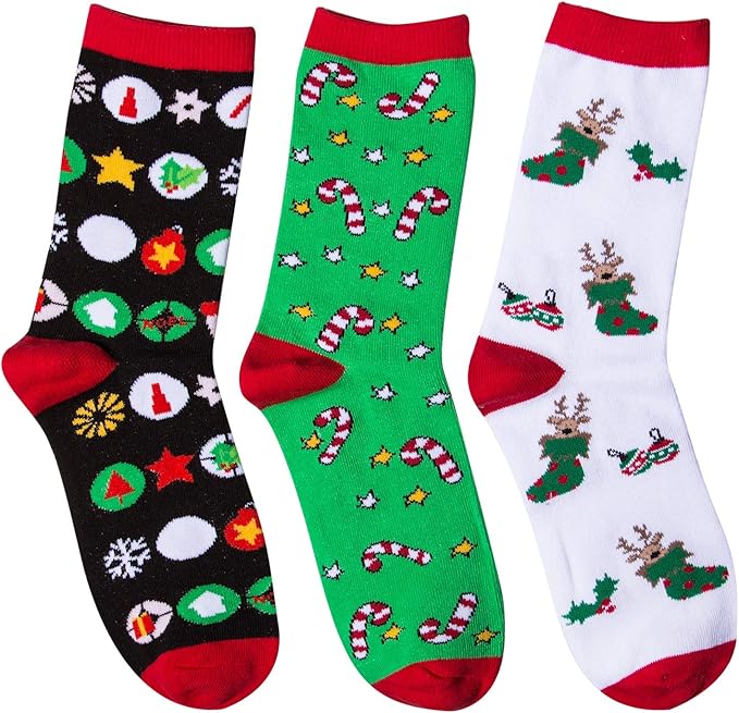 Chalier Womens Funny Socks Cozy Cute Printed Patterned Fun Sock Novelty Cat Dog Socks for Women