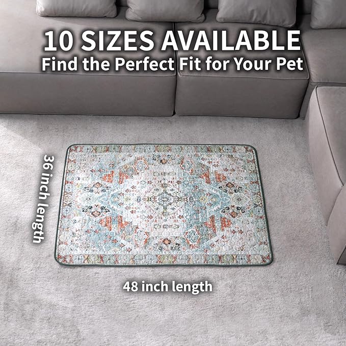 Dog Pee Pads Training Pads Upgrade Triple Thickness All-Purpose Super Absorbent & Leak-Proof, Quick Dry and Leak-Proof and Odor Control (Blue/White/Multi, 36" x48"x2PCS)