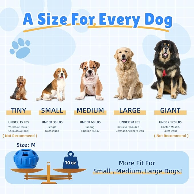 Dog Enrichment Toys to Keep Them Busy-Interactive Dog Toys for Large Dogs-Freeze Treat Dispensing,Natural Rubber,Dishwasher Safe,Navy,M