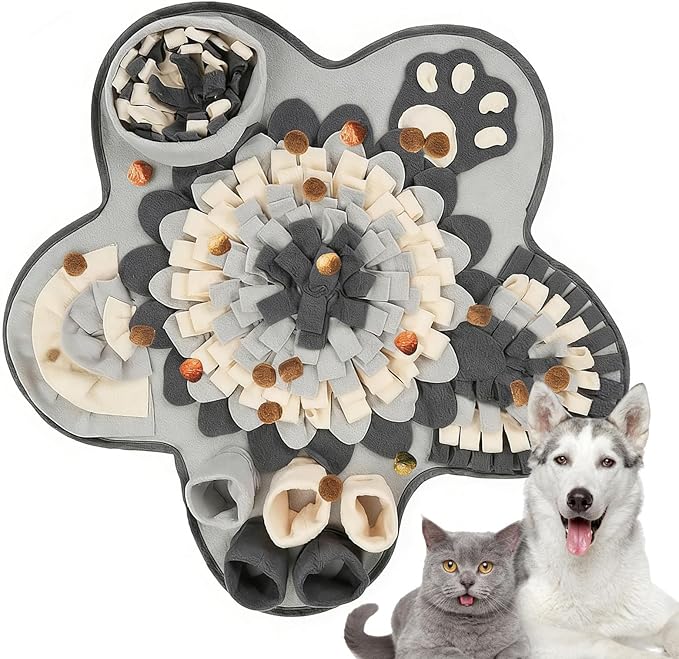 Snuffle Mat for Dogs, Interactive Foraging Fun, 60x60x3cm, Sniffing Rug Dogs, Food Sniffing Feeding Mat, Eco-Friendly, for Home, Office, Apartment, Rainy Days