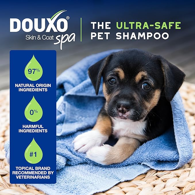 DOUXO® Skin & Coat SPA – Ultra-Safe Combo for Puppies, Puppy Shampoo (16 fl oz, Gently Cleanses & Hydrates Delicate Skin) + Multipurpose Wipes (100 Count, Refreshes Coat)