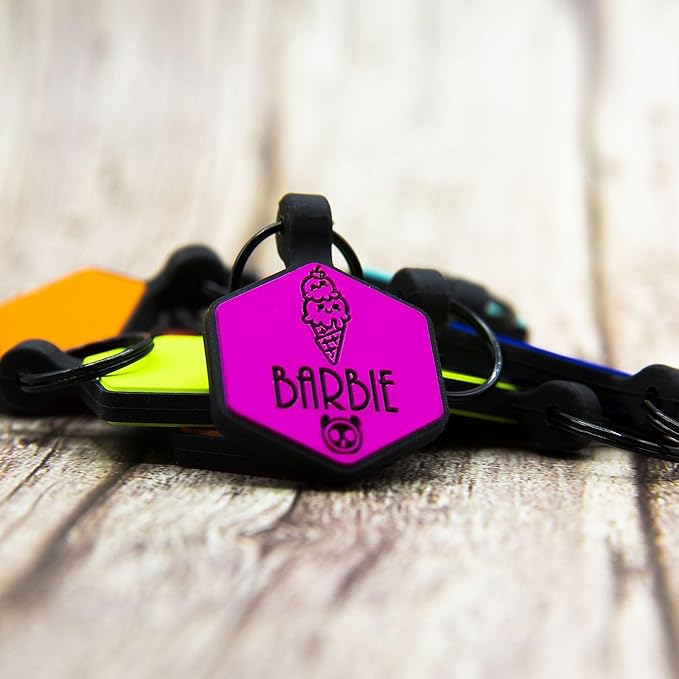 PetANTastic Silent Identification Waterproof Durable Silicone Dog Tags: Lightweight, Allergen-Free, Customizable Lime