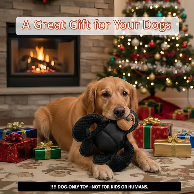 LydaPKS Plush Stuffed Squeaky Dog Toys, Tough Dog Toy Large Breed, Dog Chew Toys for Large Dogs,Chew Dog Toys to Keep Them Busy,11" x 11" Gorilla