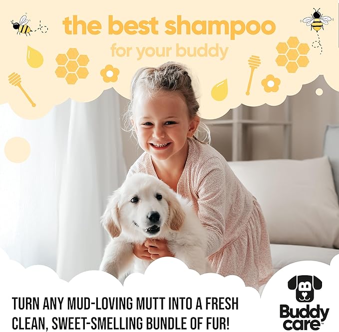 Itch Relief Dog Shampoo by Buddycare | Deep Cleansing Shampoo for Dogs | Fresh Scented | with Aloe Vera and Pro Vitamin B5 (169.07oz)