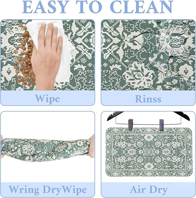 Dog Food Mat for Floors Waterproof Quick Dry Pet Placemat Cat Feeding Bowls Mats for Food and Water, Eco-Friendly Dog Accessories Diatomite Pets Supplies 12" X 20"