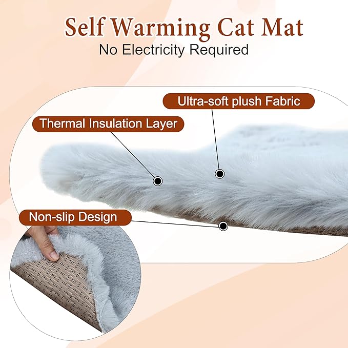 Deblue Cat House Outdoor with Cat Mat Large Weatherpoof Plastic Cats Houses with Escape Door Indoor Waterproof Feral/Pet Cat Shelter Outside for Multiple Cats (Grey)