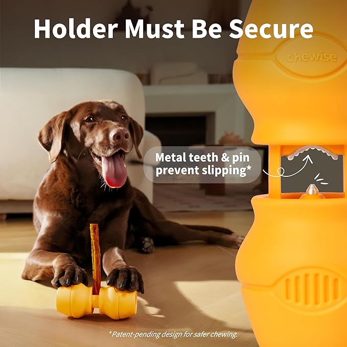 PetClan Chewise Bully Stick Holder, Improved Bully Sticks Holder, Ultimate Secure Heavy Duty, BPA-Free Safety Device to Prevent Choking, Fits Various Bully Sticks and Dog Sizes