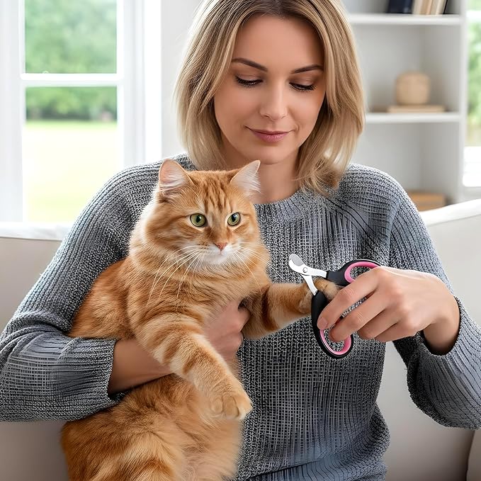 MAQUITA 30 Pcs Cat Nail Clipper Pet Claw Trimmers for Kitten Puppy Pet Nail Cutter Claw Care for Cattery Cat Breeders Groomers and Veterinary clinics (15 Colors)