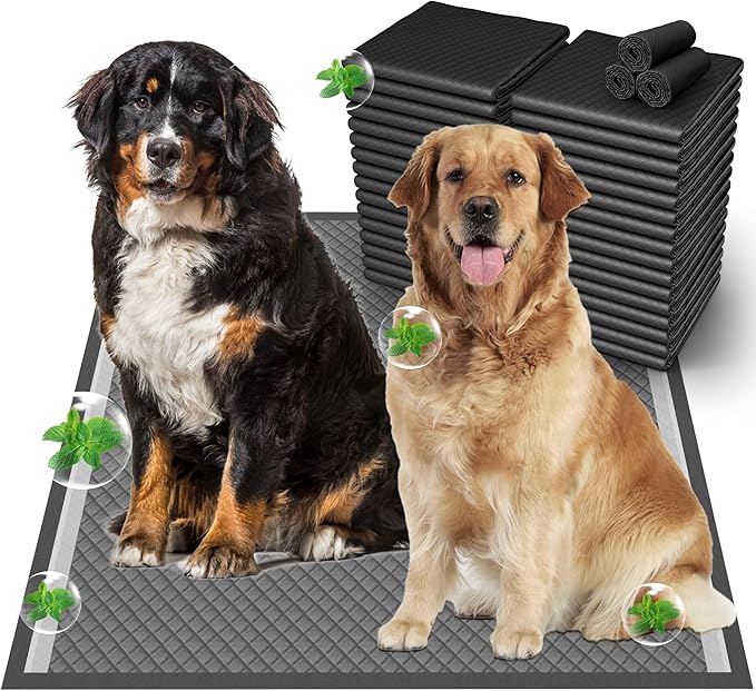 37"x54" Activated Charcoal Dog Pee Pads - 50 Count,Extra Large,Super Absorbent,Leakproof,Long-Lasting Odor Control-Essential pet Training Pads for Large Dogs