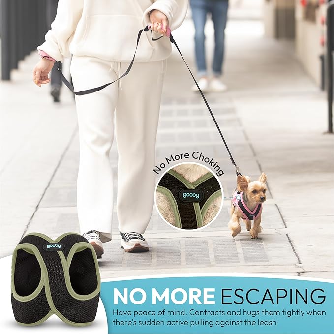Gooby Escape Free Easy Fit X Step in Dog Harness - Portland Green, Small