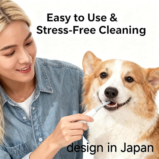 RYUNOSUKE Professional Pet Toothbrush for Small & Large Animals (White)