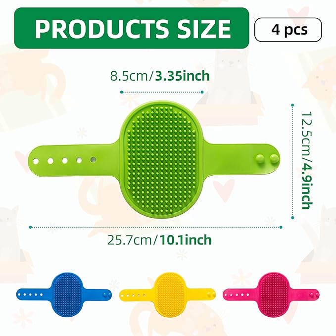 gentle silicone cat self groomer & corner scratcher - adjustable strap brush for indoor cats, no-damage furniture protector, collects loose hair, easy to clean in 4 colors