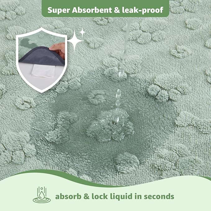 LOOBANI Washable Pee Pads for Dogs: 2 Pack Super Absorbent Reusable Puppy Pads, Leakproof and Waterproof Dog Training Pads Whelping Pads for Potty, Floor, Crate, Couch Bed and Travel, 31"x36"