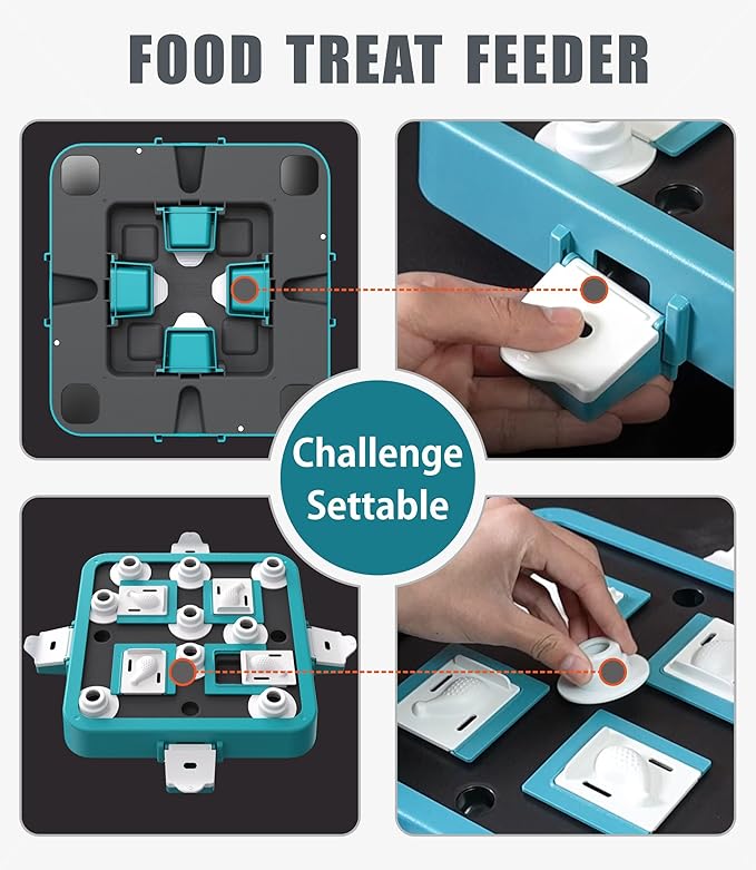 Dog Puzzle Toy, Food Treat Feeder, Mental Stimulation (Green)