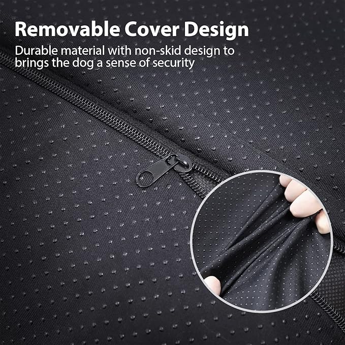 Washable Extra Large Dog Bed with Removable Cover, Super Soft Waterproof Dog Crate Bed with Non-Slip Bottom, Fluffy Pet Bed 54×37 Inch, Grey