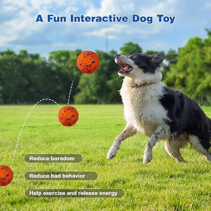 SUJF Interactive Dog Ball, Smart Interactive Dog Toys for Medium and Large Dogs, Automatic Moving Pet Ball with E-TPU Material, Rechargeable Bouncing Rotating Vibrating Dog Toy to Keep Them Busy