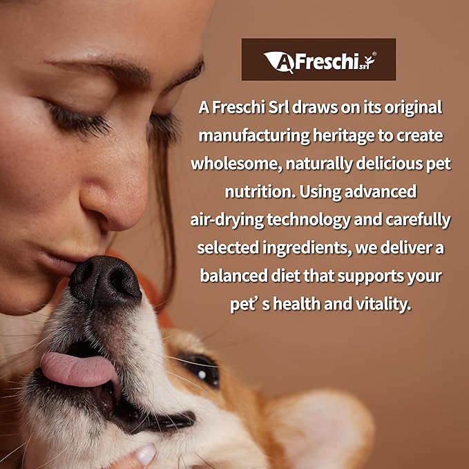A Freschi srl Air-Dried Puppy & Adult Dog Food - Real Turkey Recipe | Grain-Free | High-Protein for Toy, Small & Large Breeds | Ideal for Picky Eaters, 2.2 lb Bag