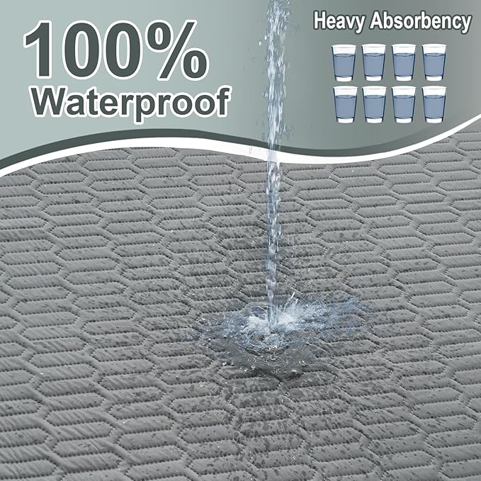 Washable Underpads (34x36 Inch) - Waterproof Reusable Bed Underpads, Heavy Absorbency Incontinence Bed Pads for Adults, Kids, Elderly, and Pets, Leakproof & Non-Slip Mattress Pad for Bedwetting